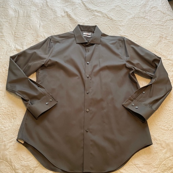 Calvin Klein Other - Calvin Klein Charcoal grey Dress Shirt infinite non iron 32/33 long sleeve slim